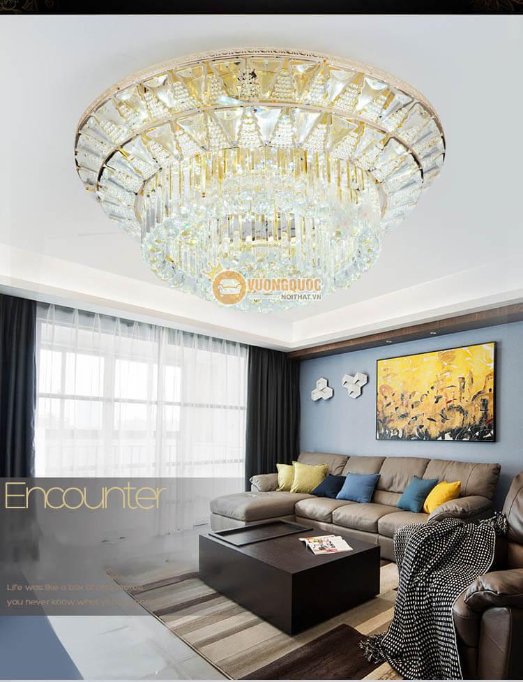 Đèn ốp trần pha lê kiểu dáng độc đáo CM281-5